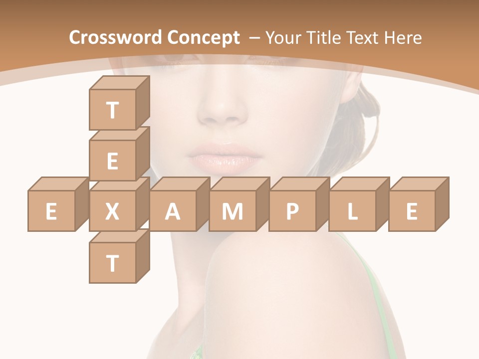 Young Brown Hair Elegance PowerPoint Template