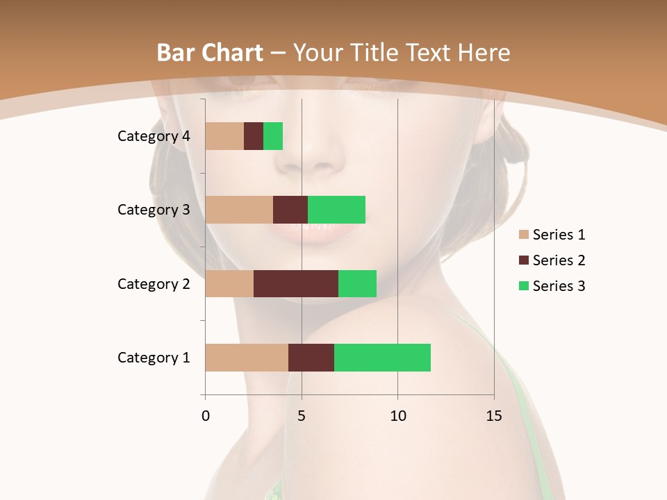 Young Brown Hair Elegance PowerPoint Template