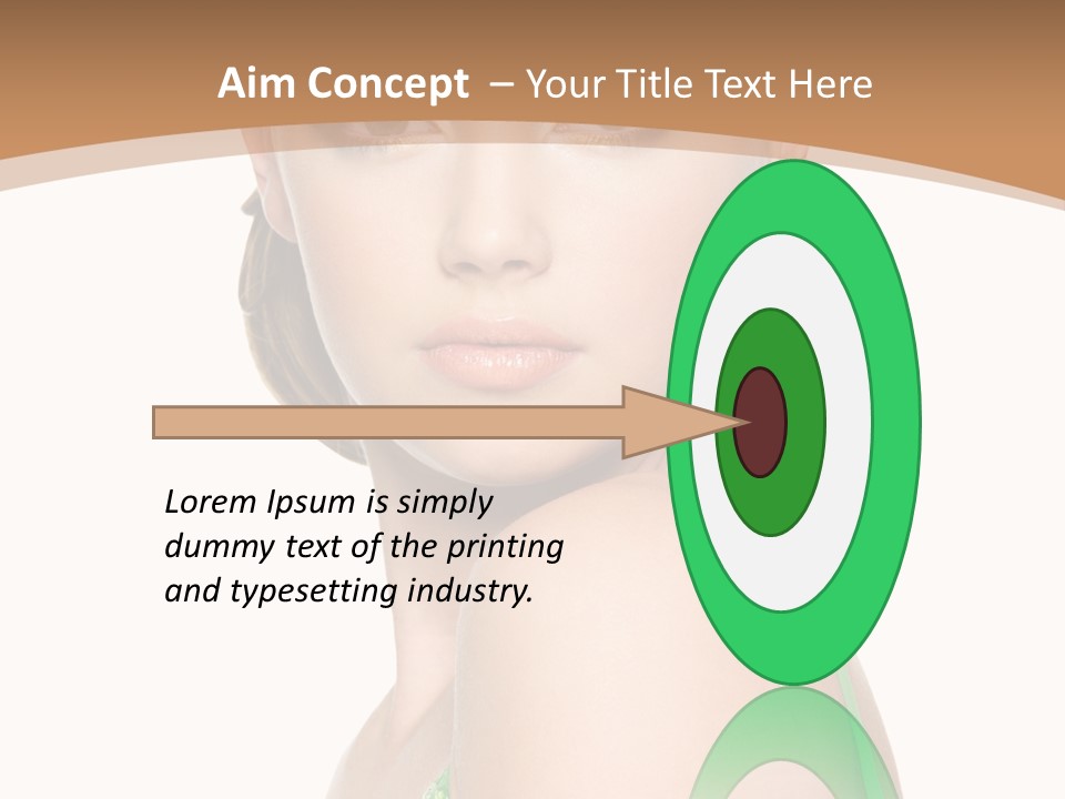 Young Brown Hair Elegance PowerPoint Template