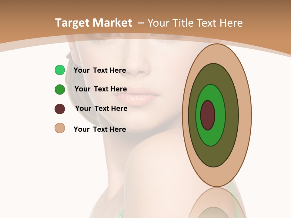 Young Brown Hair Elegance PowerPoint Template