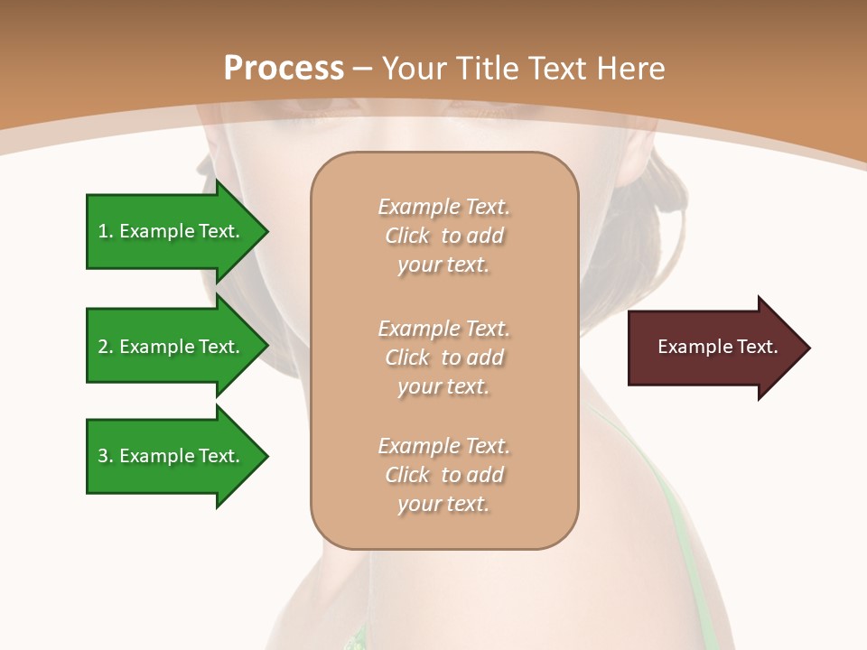 Young Brown Hair Elegance PowerPoint Template