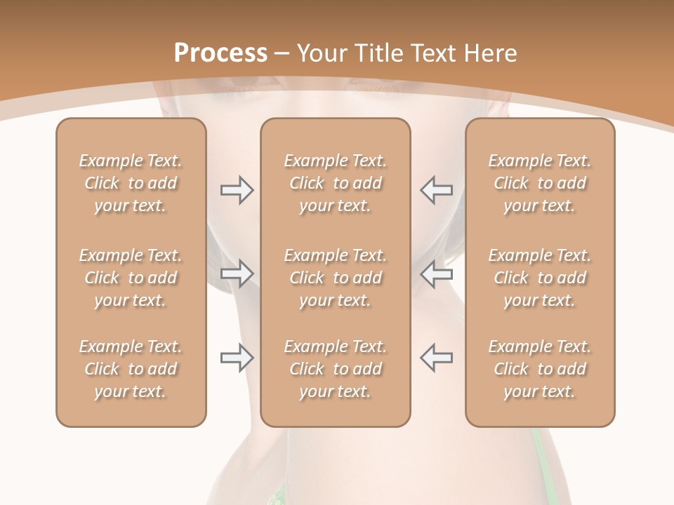 Young Brown Hair Elegance PowerPoint Template