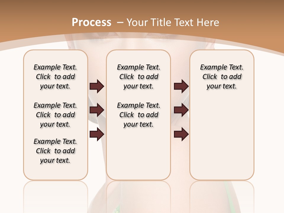 Young Brown Hair Elegance PowerPoint Template