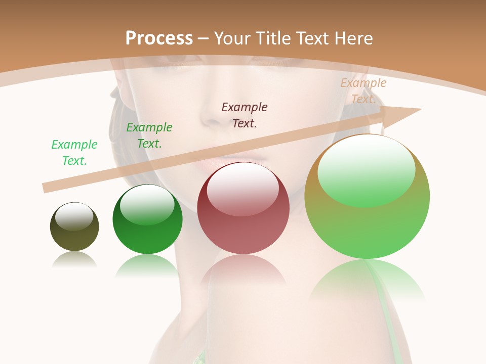 Young Brown Hair Elegance PowerPoint Template