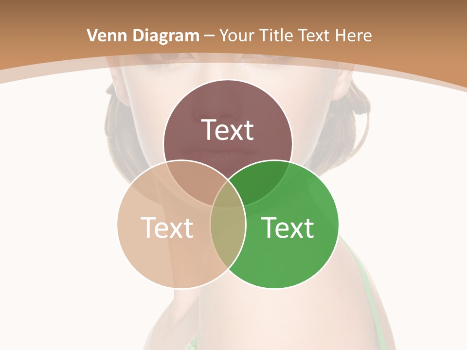 Young Brown Hair Elegance PowerPoint Template