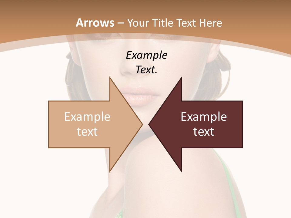 Young Brown Hair Elegance PowerPoint Template