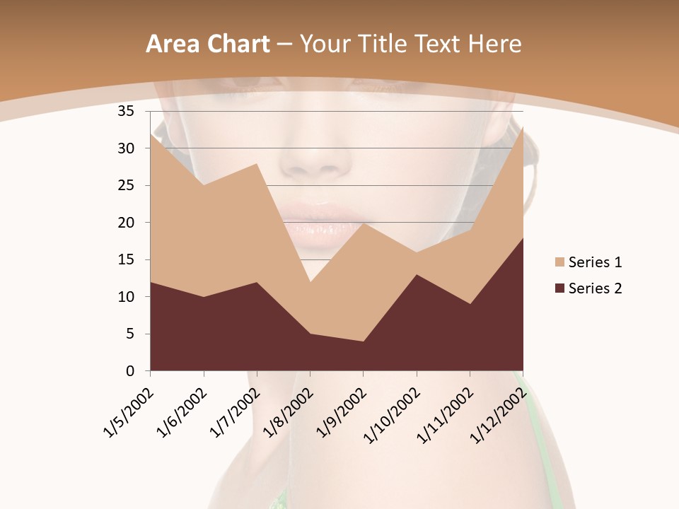 Young Brown Hair Elegance PowerPoint Template
