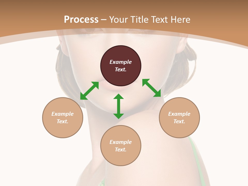 Young Brown Hair Elegance PowerPoint Template