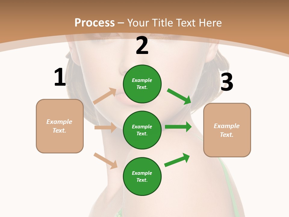 Young Brown Hair Elegance PowerPoint Template