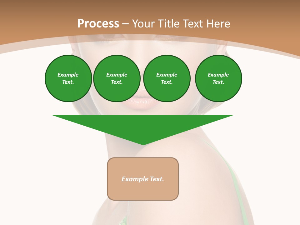 Young Brown Hair Elegance PowerPoint Template