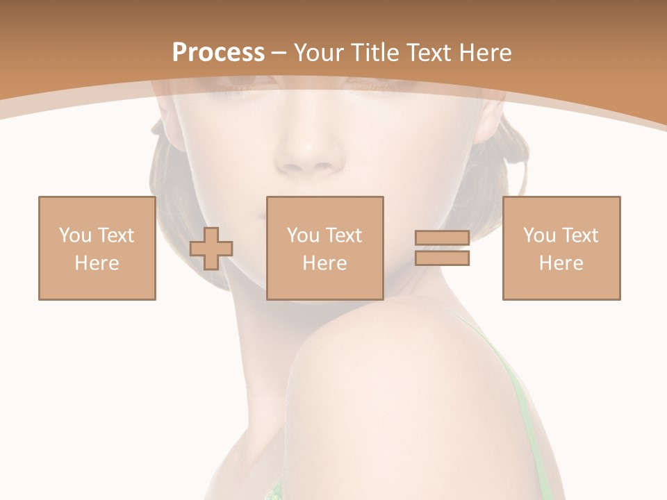 Young Brown Hair Elegance PowerPoint Template