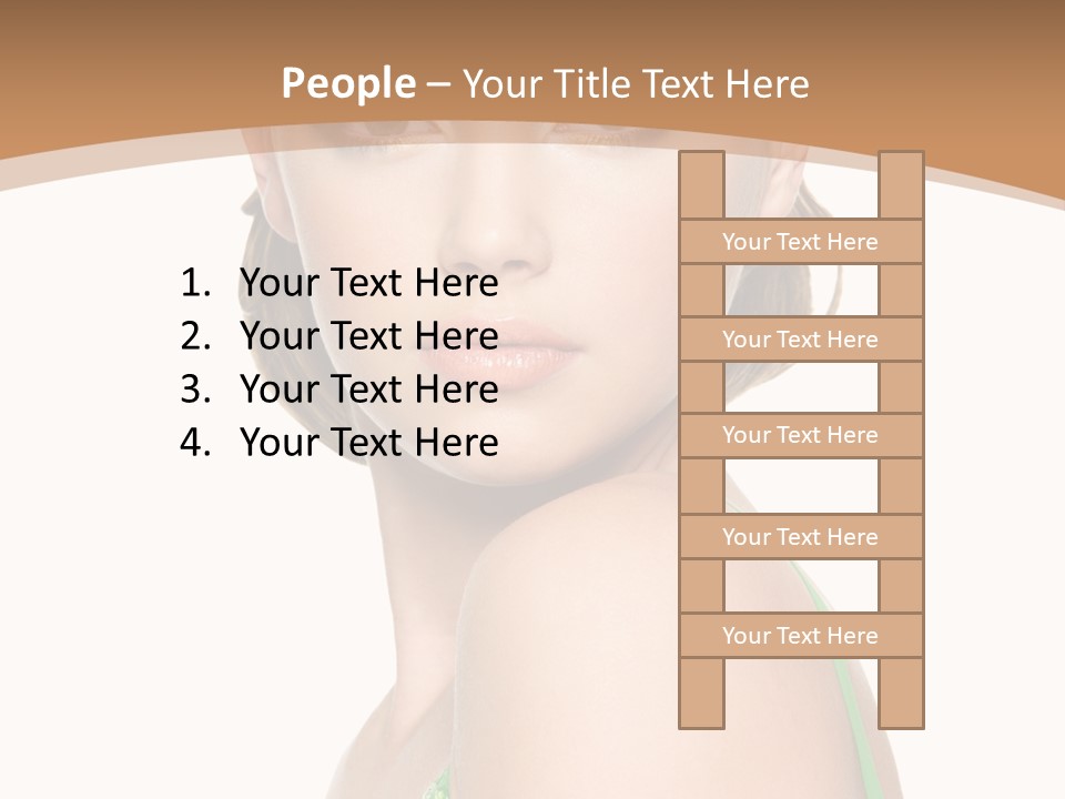 Young Brown Hair Elegance PowerPoint Template