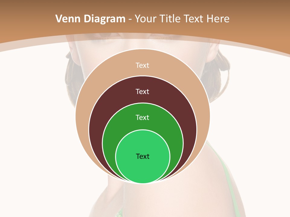 Young Brown Hair Elegance PowerPoint Template