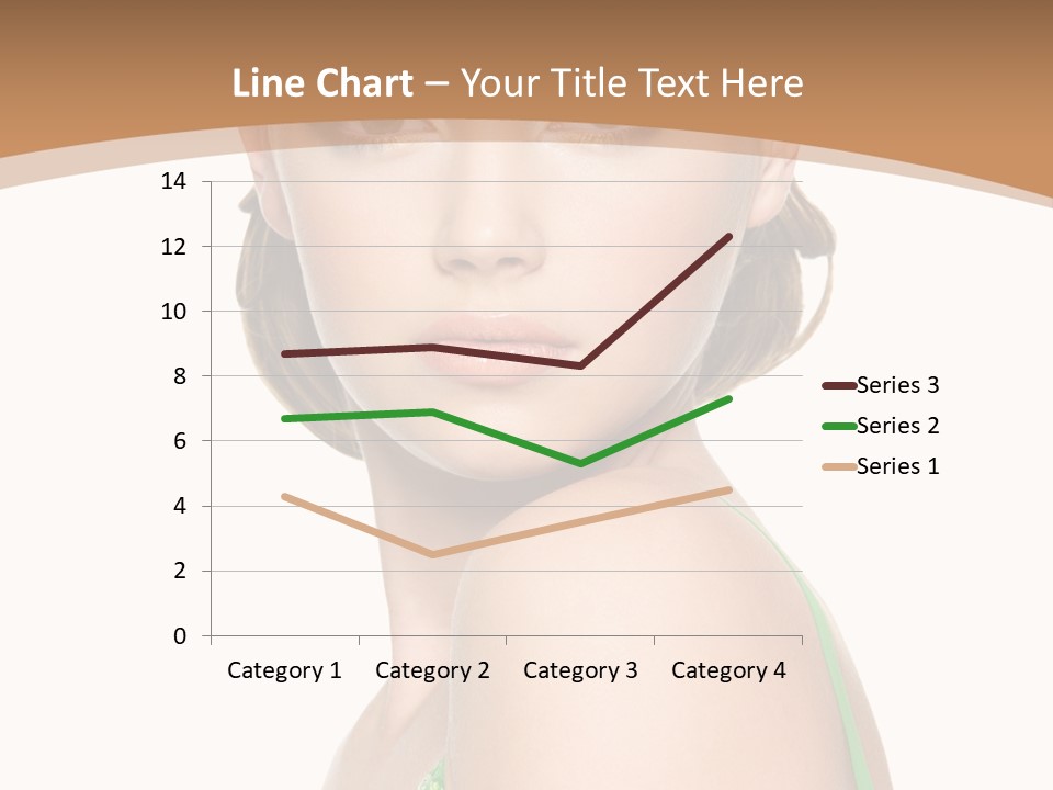 Young Brown Hair Elegance PowerPoint Template