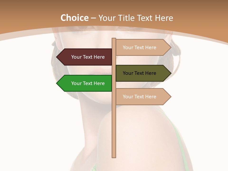 Young Brown Hair Elegance PowerPoint Template