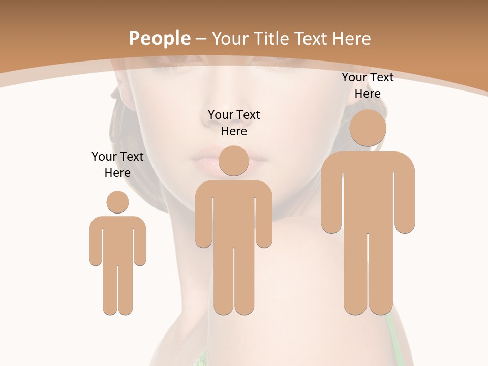 Young Brown Hair Elegance PowerPoint Template