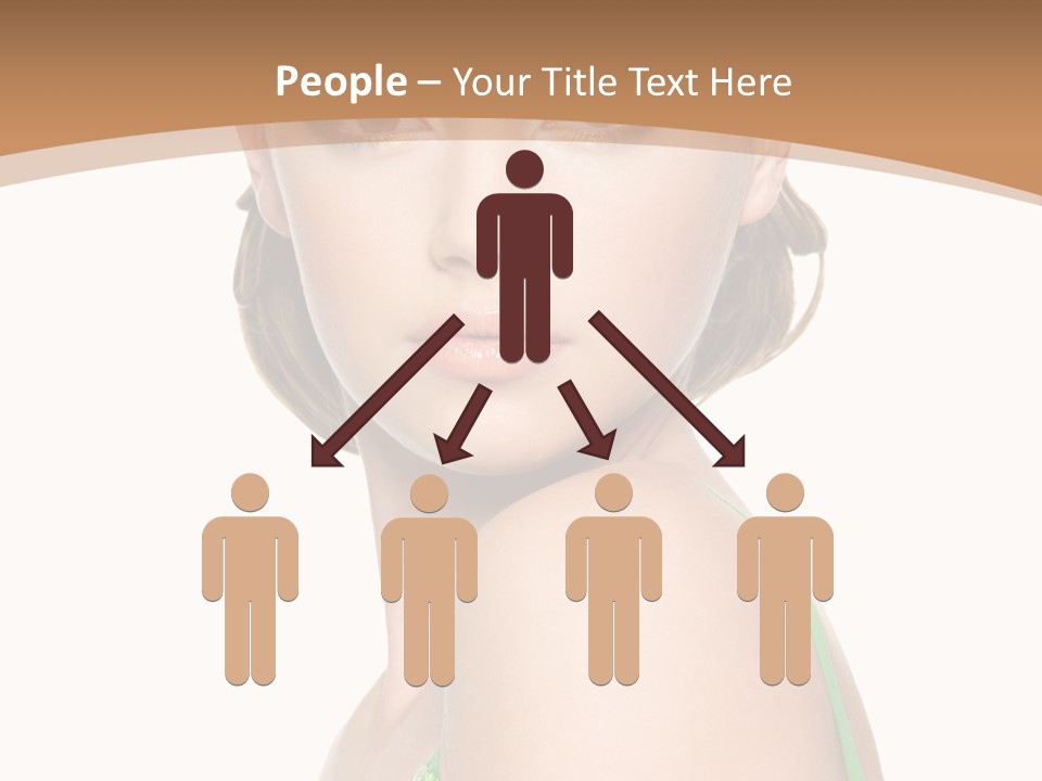 Young Brown Hair Elegance PowerPoint Template