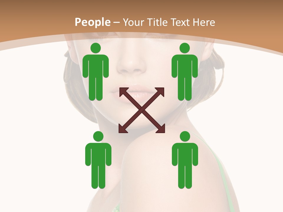 Young Brown Hair Elegance PowerPoint Template