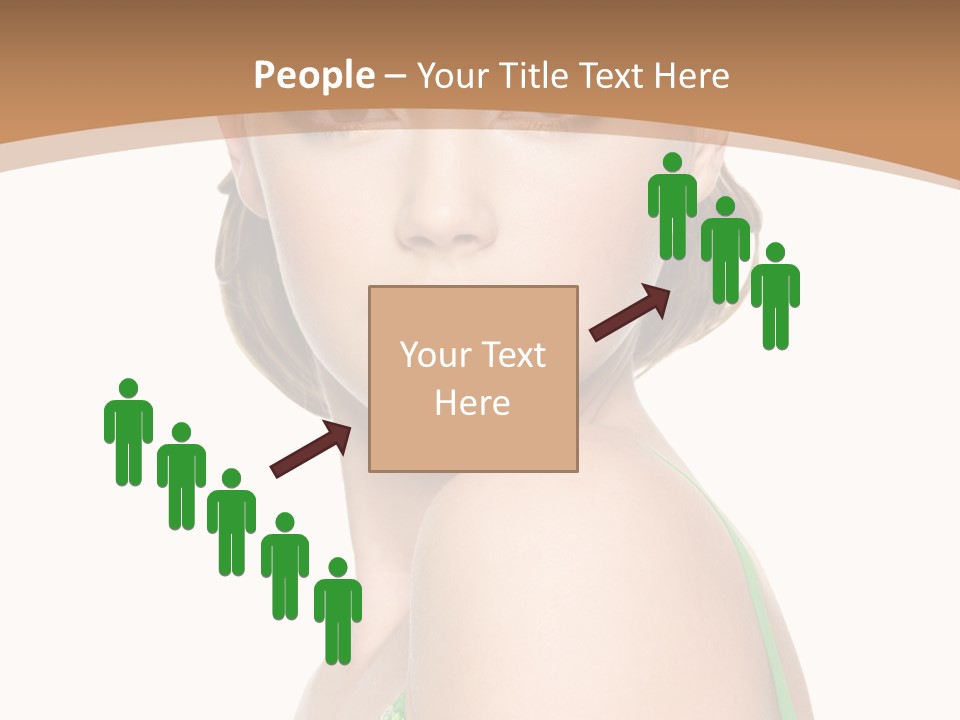 Young Brown Hair Elegance PowerPoint Template