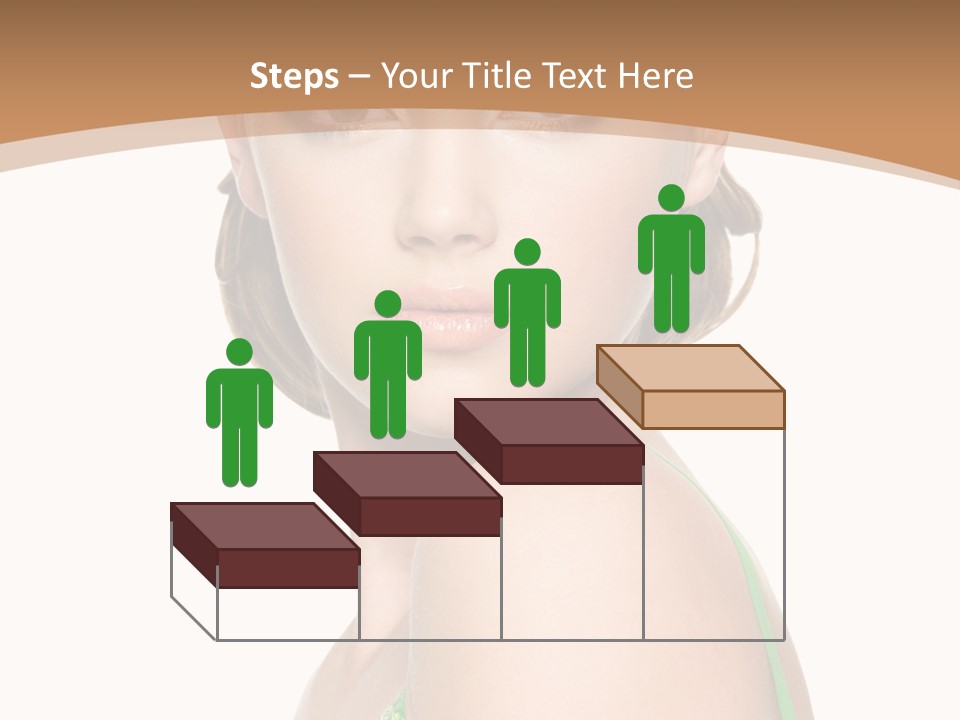 Young Brown Hair Elegance PowerPoint Template