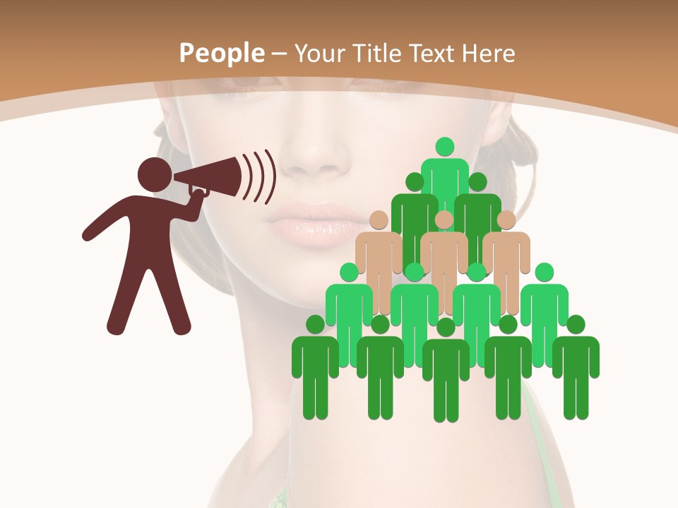 Young Brown Hair Elegance PowerPoint Template