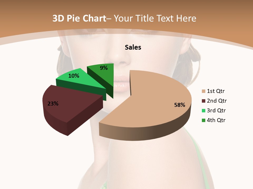 Young Brown Hair Elegance PowerPoint Template