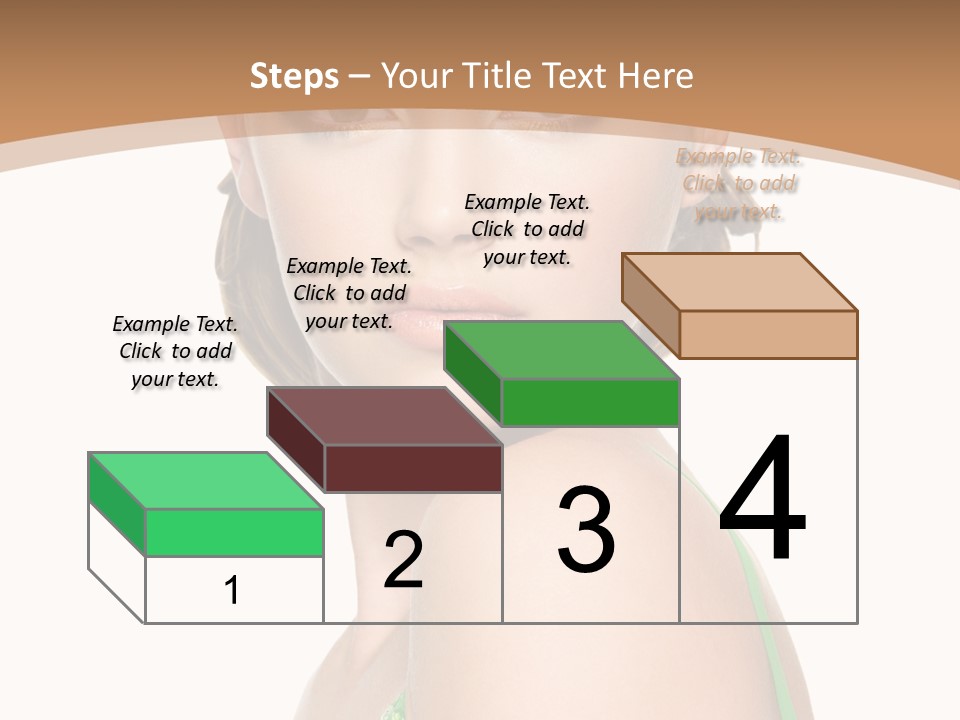 Young Brown Hair Elegance PowerPoint Template