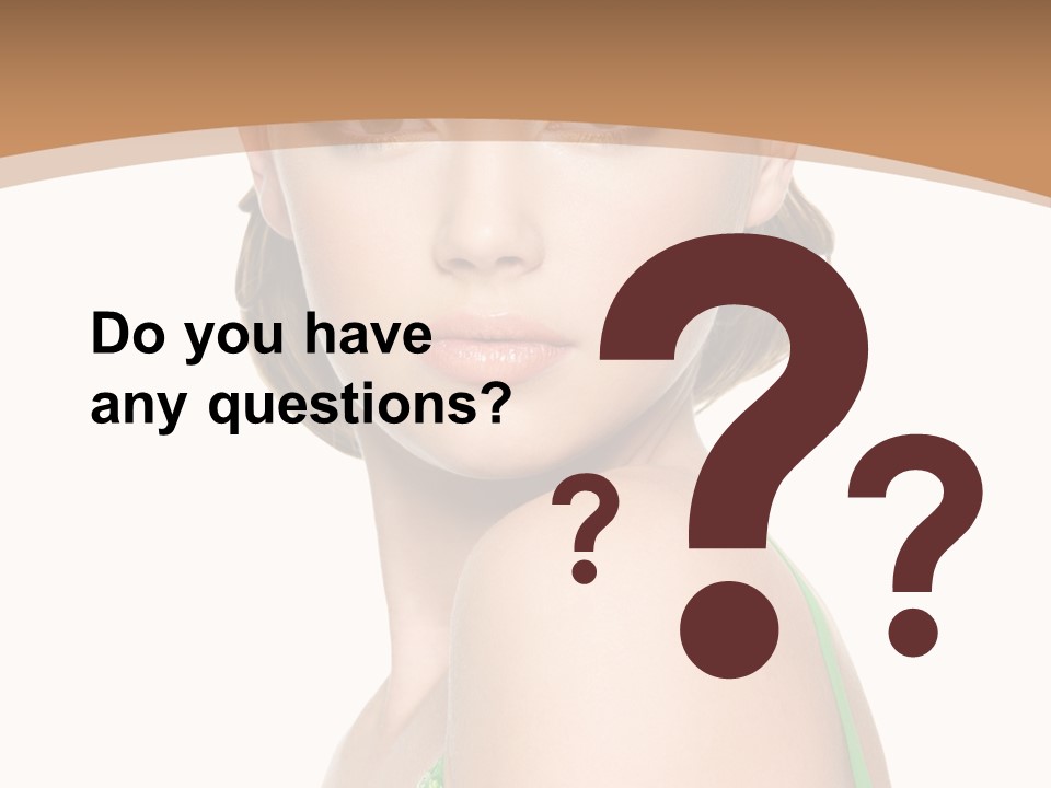 Young Brown Hair Elegance PowerPoint Template