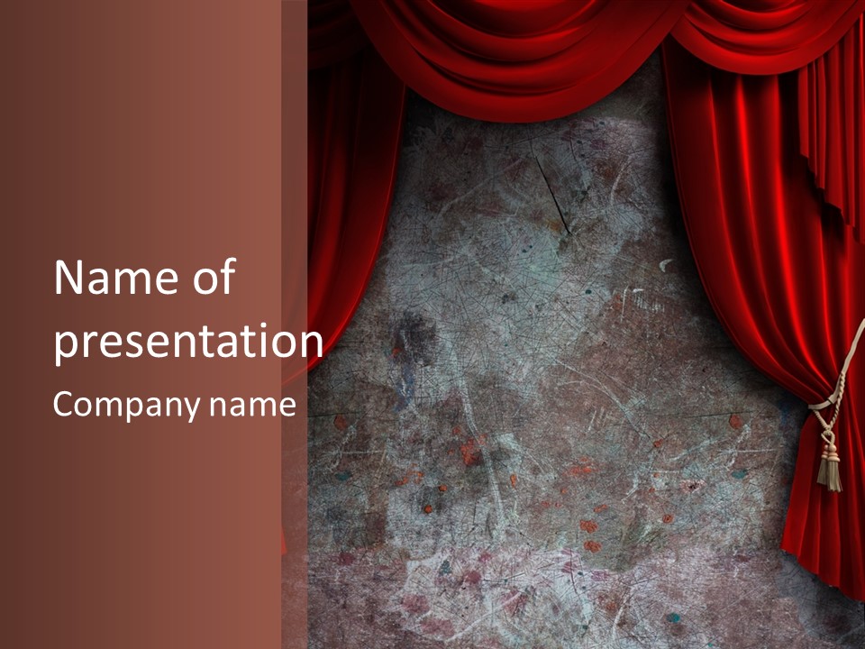 Open Act Scratched PowerPoint Template