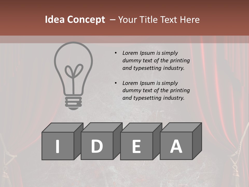 Open Act Scratched PowerPoint Template