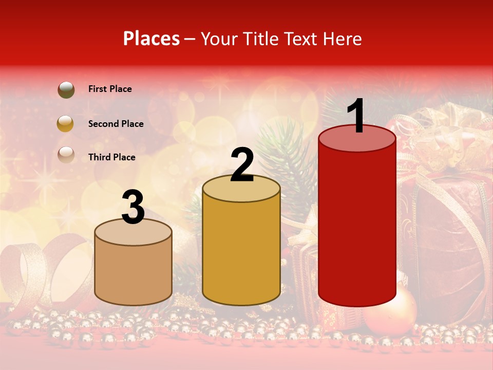 Holiday Gold Golden PowerPoint Template