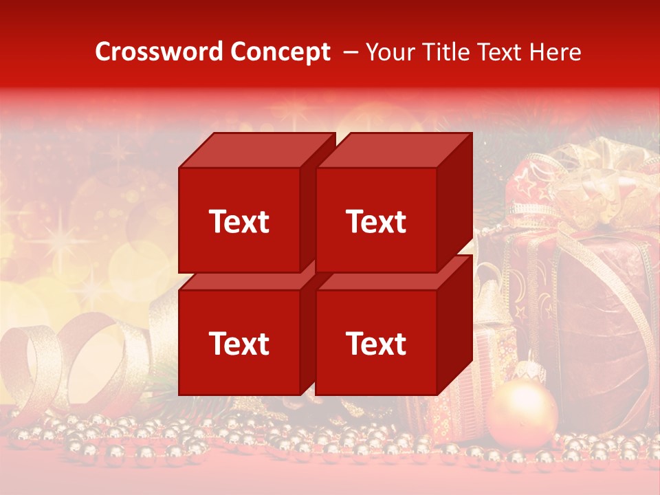 Holiday Gold Golden PowerPoint Template