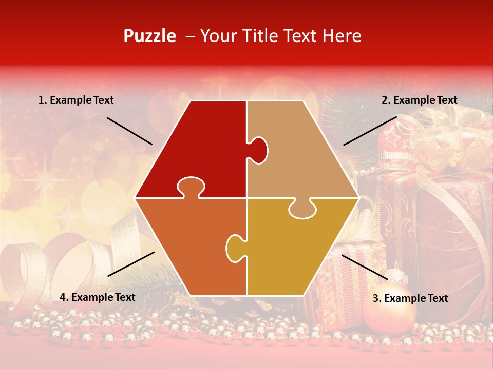 Holiday Gold Golden PowerPoint Template