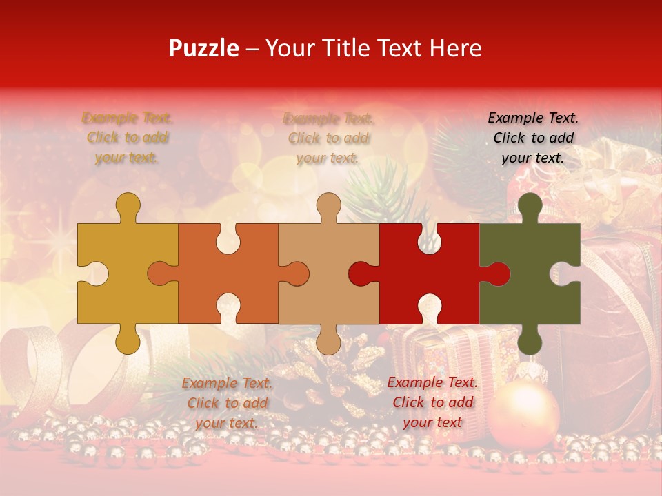 Holiday Gold Golden PowerPoint Template