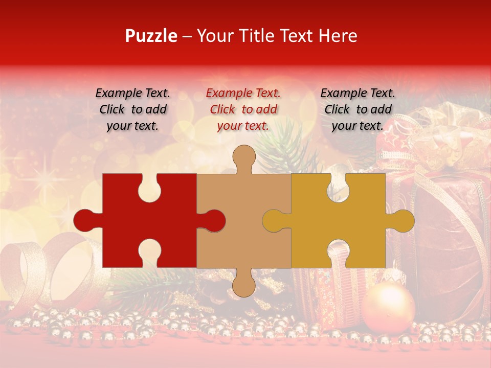 Holiday Gold Golden PowerPoint Template