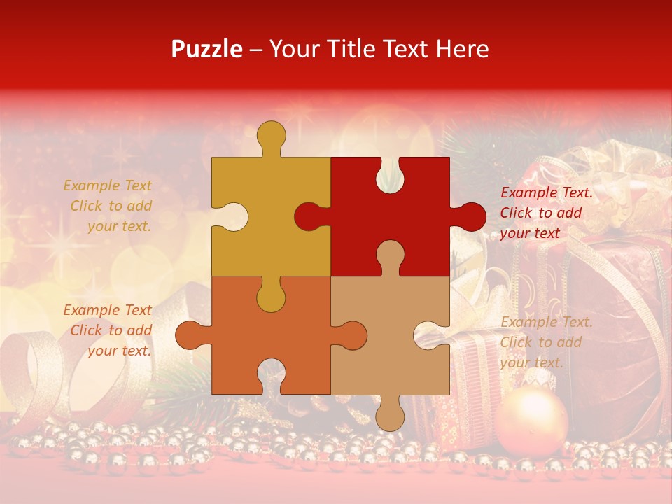 Holiday Gold Golden PowerPoint Template