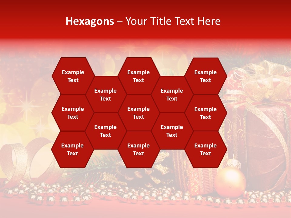 Holiday Gold Golden PowerPoint Template