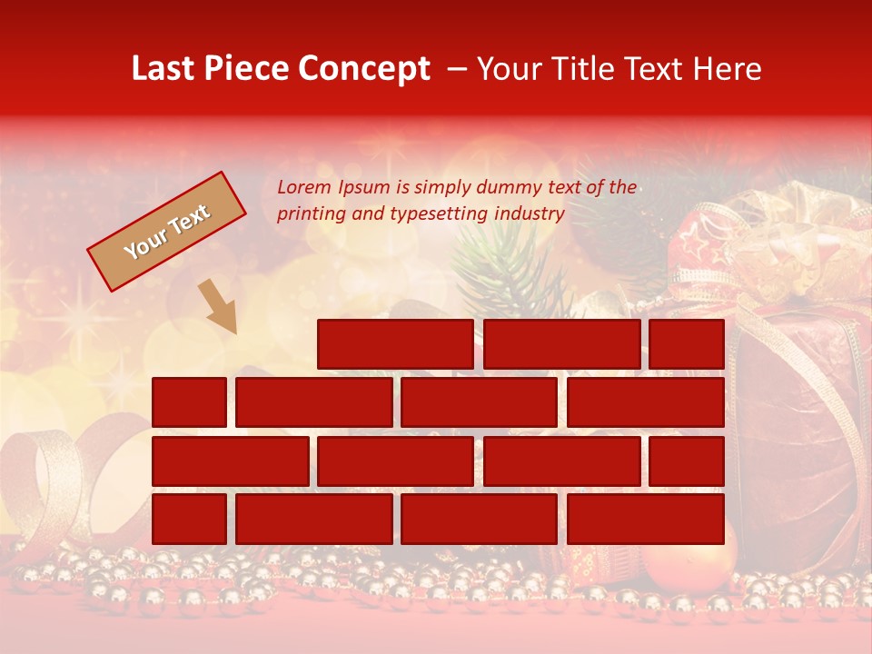 Holiday Gold Golden PowerPoint Template