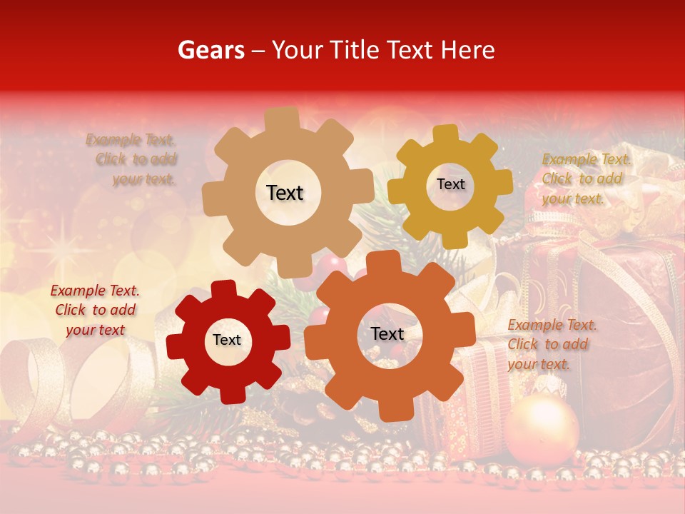 Holiday Gold Golden PowerPoint Template