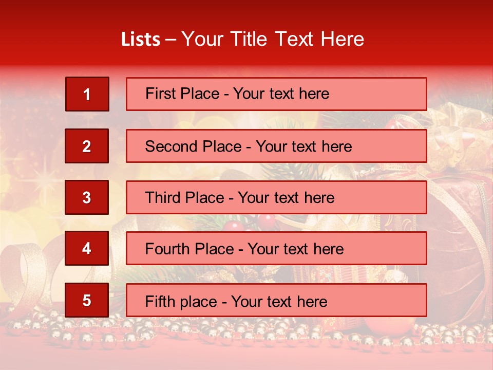 Holiday Gold Golden PowerPoint Template