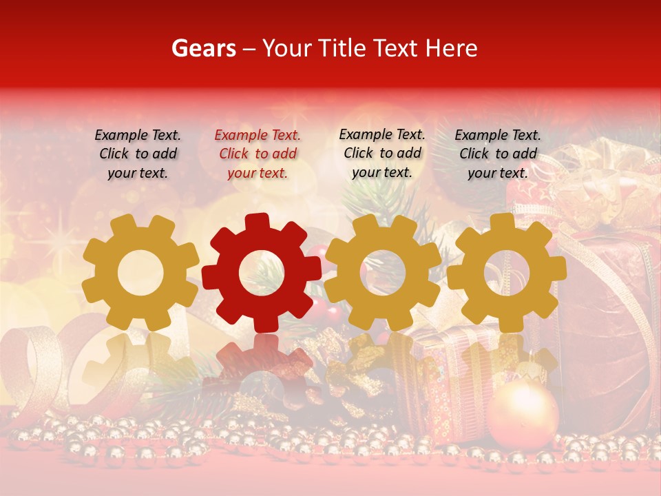 Holiday Gold Golden PowerPoint Template