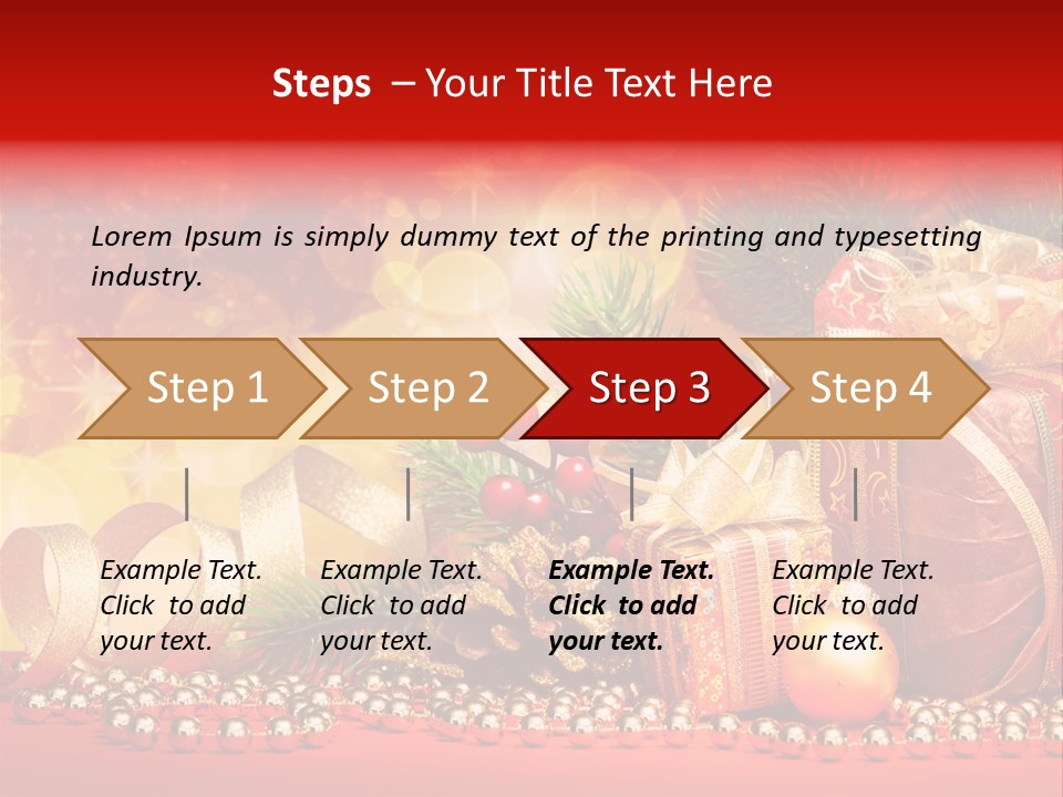 Holiday Gold Golden PowerPoint Template