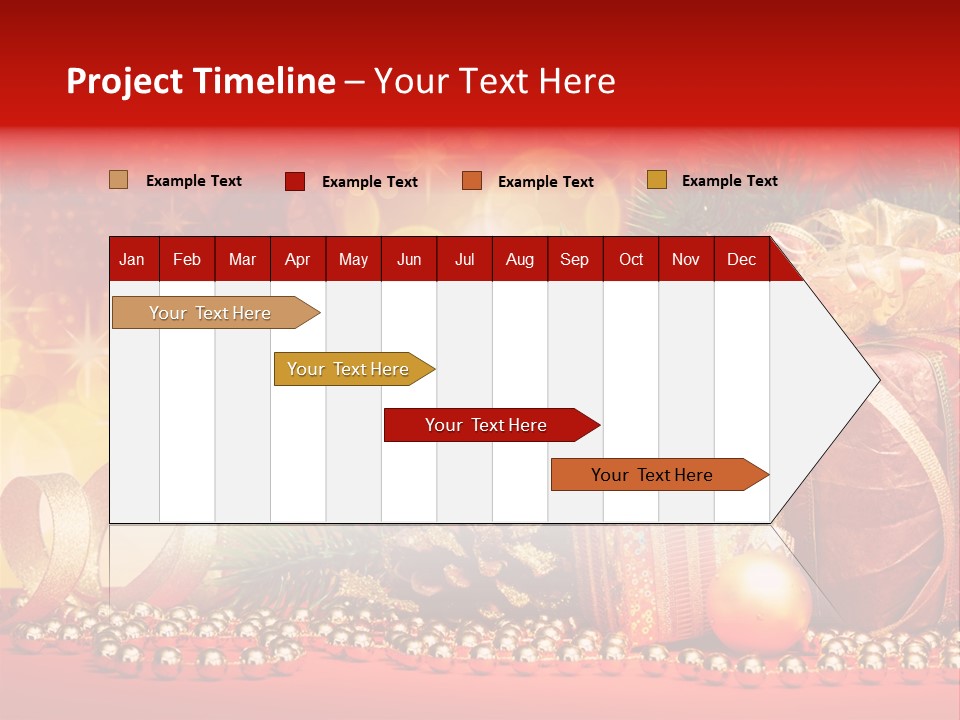 Holiday Gold Golden PowerPoint Template