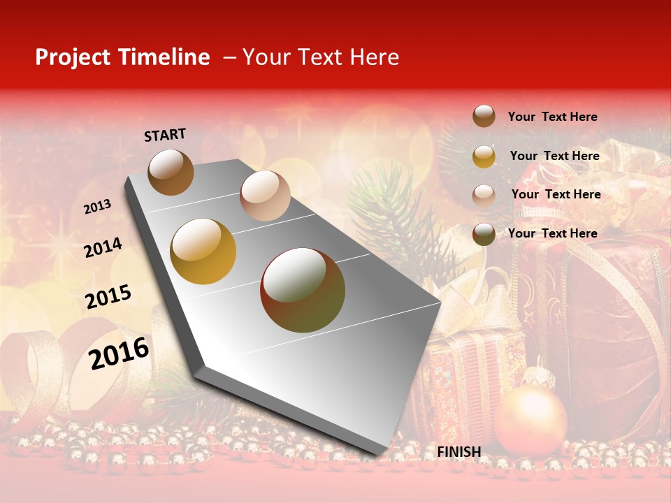 Holiday Gold Golden PowerPoint Template