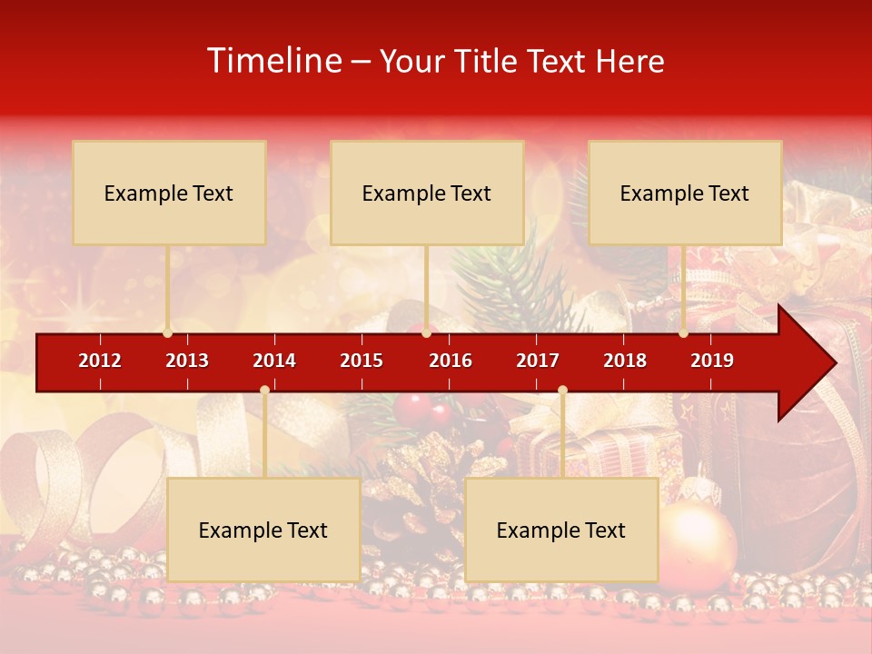 Holiday Gold Golden PowerPoint Template