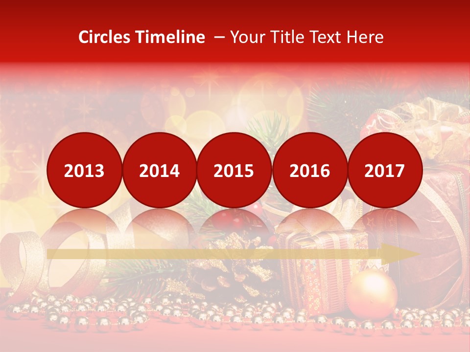 Holiday Gold Golden PowerPoint Template