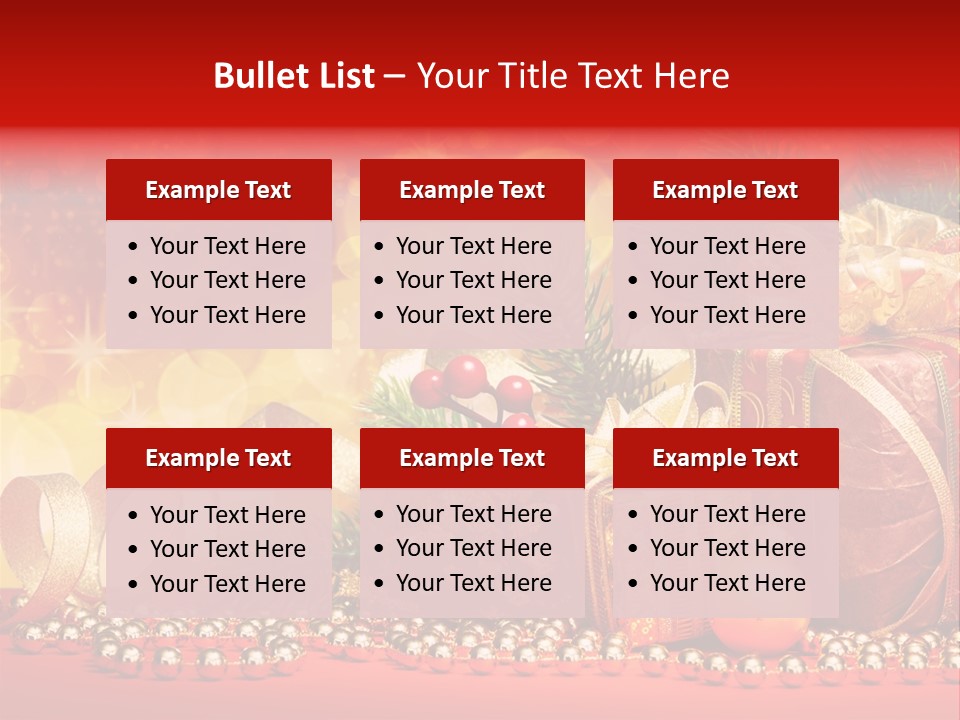 Holiday Gold Golden PowerPoint Template