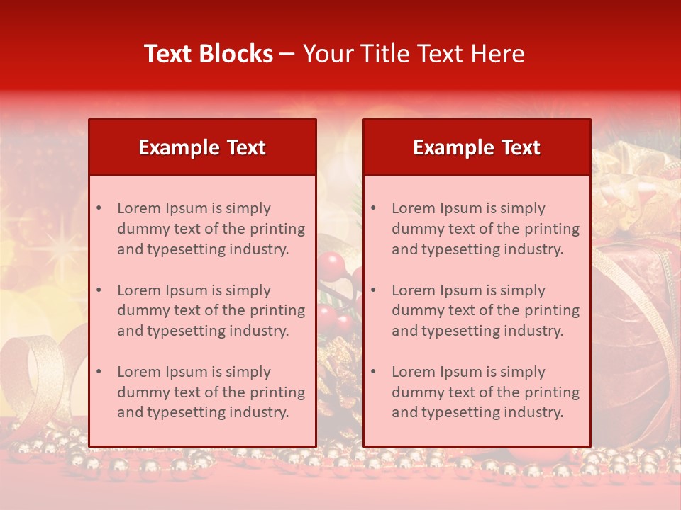 Holiday Gold Golden PowerPoint Template