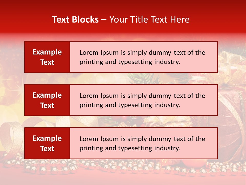 Holiday Gold Golden PowerPoint Template