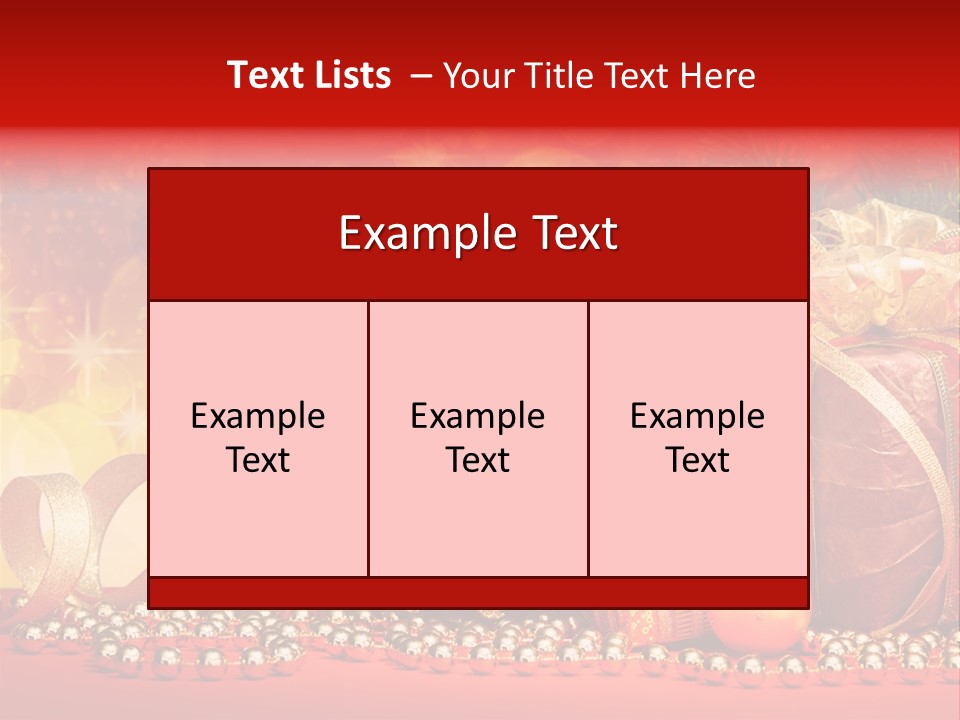 Holiday Gold Golden PowerPoint Template